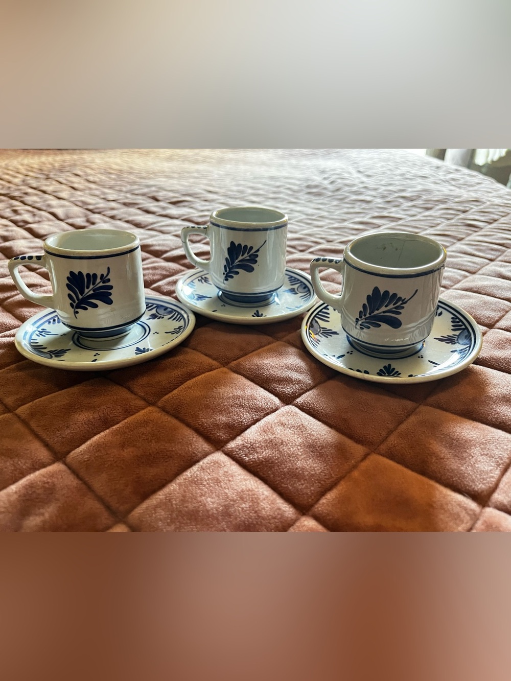 Delft holland blue/whit  teacup saucer sets 6pc